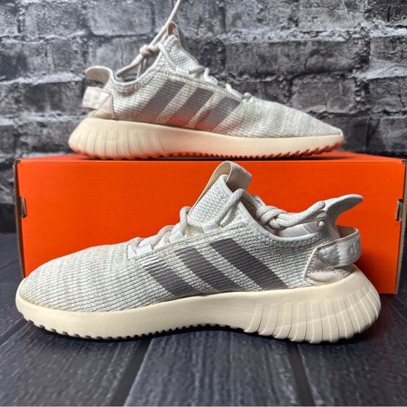 Adidas Cloudfoam Running Shoes HWI 28Y001 Size 8 Women’s Off White/silver - Picture 2 of 11